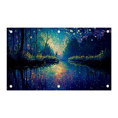 Oil Painting Night Scenery Fantasy Banner And Sign 5  X 3  by Ravend