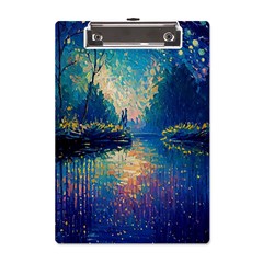 Oil Painting Night Scenery Fantasy A5 Acrylic Clipboard by Ravend