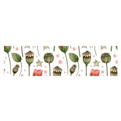 Poppies Red Poppies Red Flowers Oblong Satin Scarf (16  x 60 )