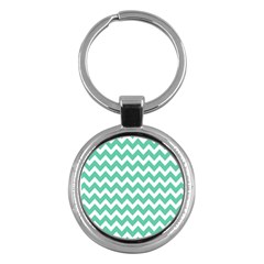 Chevron Pattern Gifts Key Chain (round) by GardenOfOphir