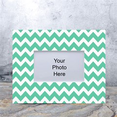 Chevron Pattern Gifts White Tabletop Photo Frame 4 x6  by GardenOfOphir