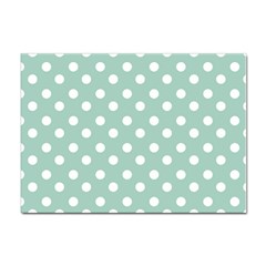 Light Blue And White Polka Dots Sticker A4 (100 Pack) by GardenOfOphir