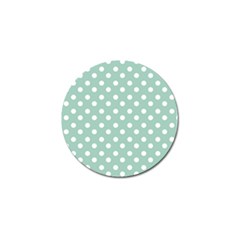 Light Blue And White Polka Dots Golf Ball Marker by GardenOfOphir