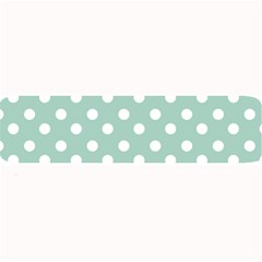 Light Blue And White Polka Dots Large Bar Mat by GardenOfOphir