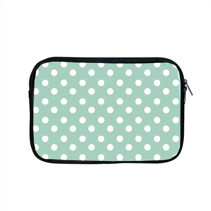 Light Blue And White Polka Dots Apple MacBook Pro 15  Zipper Case