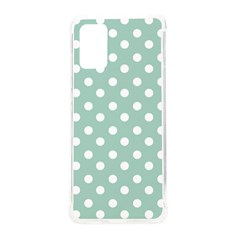 Light Blue And White Polka Dots Samsung Galaxy S20plus 6 7 Inch Tpu Uv Case by GardenOfOphir