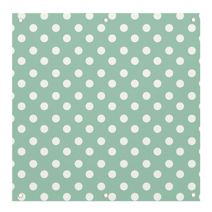 Light Blue And White Polka Dots Banner and Sign 4  x 4 