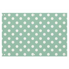 Light Blue And White Polka Dots Banner And Sign 6  X 4  by GardenOfOphir