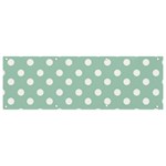 Light Blue And White Polka Dots Banner and Sign 9  x 3  Front