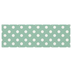 Light Blue And White Polka Dots Banner And Sign 12  X 4  by GardenOfOphir