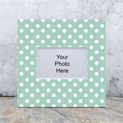 Light Blue And White Polka Dots White Box Photo Frame 4  X 6  by GardenOfOphir