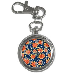 Flowers And Polka Dots Watercolor Key Chain Watches