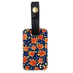 Flowers And Polka Dots Watercolor Luggage Tag (one Side) by GardenOfOphir