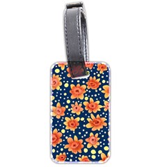 Flowers And Polka Dots Watercolor Luggage Tag (two Sides) by GardenOfOphir