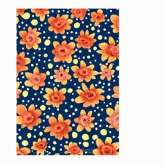 Flowers And Polka Dots Watercolor Large Garden Flag (two Sides)