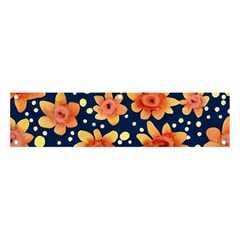 Flowers And Polka Dots Watercolor Banner And Sign 4  X 1  by GardenOfOphir