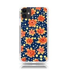 Flowers And Polka Dots Watercolor Iphone 11 Tpu Uv Print Case by GardenOfOphir