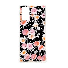 Boho Black Pink Flowers Watercolor Vi Samsung Galaxy Note 20 Tpu Uv Case by GardenOfOphir