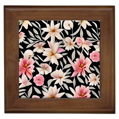 Botanical Flowers Framed Tile by GardenOfOphir