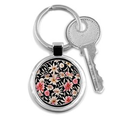 Botanical Flowers Key Chain (round) by GardenOfOphir