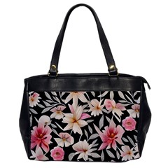 Botanical Flowers Oversize Office Handbag by GardenOfOphir