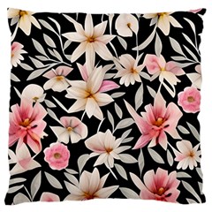 Botanical Flowers Large Cushion Case (one Side) by GardenOfOphir