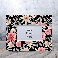 Botanical Flowers White Tabletop Photo Frame 4 x6 