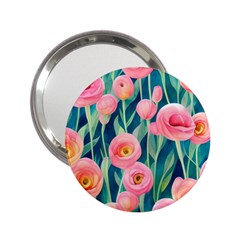 Blush Watercolor Flowers 2 25  Handbag Mirrors by GardenOfOphir