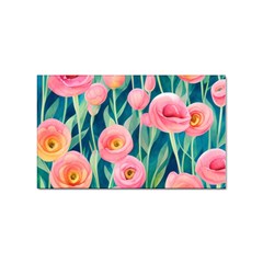 Blush Watercolor Flowers Sticker (rectangular) by GardenOfOphir