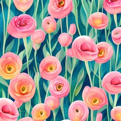 Blush Watercolor Flowers Play Mat (square) by GardenOfOphir