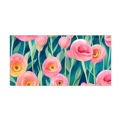 Blush Watercolor Flowers Yoga Headband by GardenOfOphir