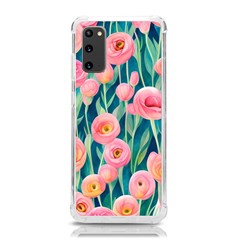 Blush Watercolor Flowers Samsung Galaxy S20 6 2 Inch Tpu Uv Case by GardenOfOphir