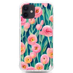 Blush Watercolor Flowers Iphone 12/12 Pro Tpu Uv Print Case