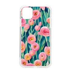 Blush Watercolor Flowers Iphone 11 Tpu Uv Print Case