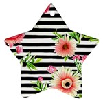 Blooming watercolor flowers Ornament (Star) Front