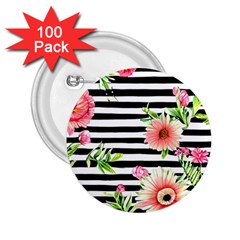 Blooming Watercolor Flowers 2 25  Buttons (100 Pack)  by GardenOfOphir