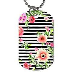 Blooming Watercolor Flowers Dog Tag (one Side) by GardenOfOphir