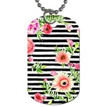 Blooming watercolor flowers Dog Tag (One Side) Front