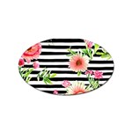 Blooming watercolor flowers Sticker Oval (100 pack) Front