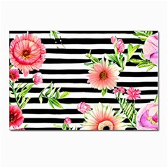 Blooming Watercolor Flowers Postcard 4 x 6  (pkg Of 10) by GardenOfOphir