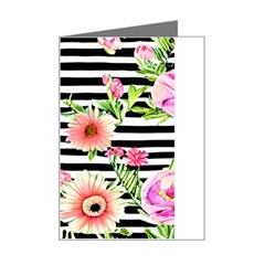 Blooming Watercolor Flowers Mini Greeting Card