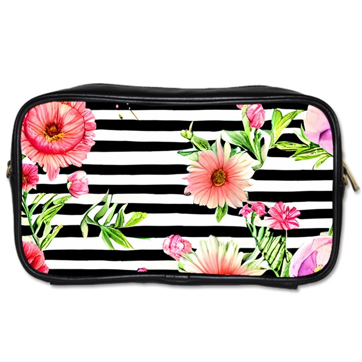 Blooming watercolor flowers Toiletries Bag (One Side)