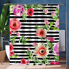 Blooming Watercolor Flowers Shower Curtain 60  X 72  (medium)  by GardenOfOphir