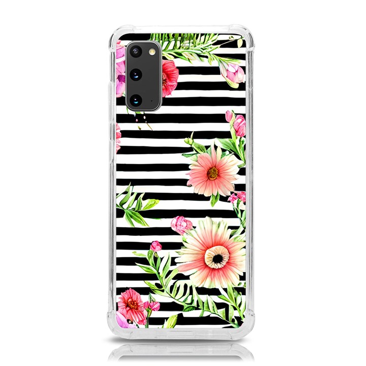 Blooming watercolor flowers Samsung Galaxy S20 6.2 Inch TPU UV Case