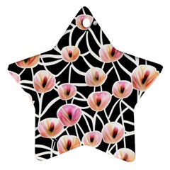 Cheery Watercolor Flowers Ornament (star)