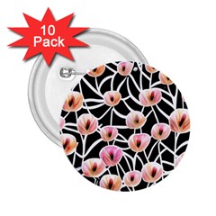 Cheery Watercolor Flowers 2 25  Buttons (10 Pack) 