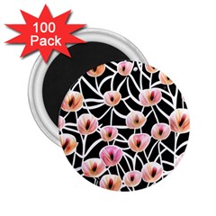 Cheery Watercolor Flowers 2 25  Magnets (100 Pack) 