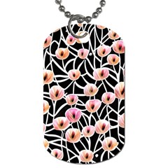 Cheery Watercolor Flowers Dog Tag (one Side)