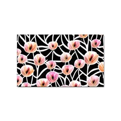 Cheery Watercolor Flowers Sticker Rectangular (100 Pack)