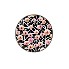 Cheery Watercolor Flowers Hat Clip Ball Marker (4 Pack)